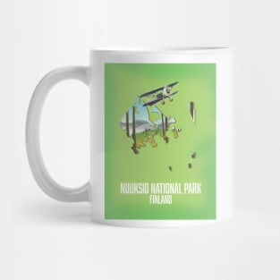 Nuuksio National Park Finland map Mug